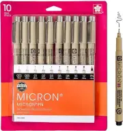 SAKURA Pigma Micron Fineliner Pens - Archival 1 Count (Pack of 10), Black