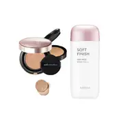 Jung Saem Mool - Masterclass Radiant Cushion - Cushion 15g + Refill 15g - Y4 Sand (1ea) + MISSHA - All-Around Safe Block Soft...