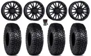 MSA ThunderLips 15" Wheels Bk 30" Intersect Tires Polaris RZR XP 1000 / PRO XP