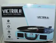 Victrola Bluetooth Turntable Blue VSC-550BT Portable Record Player Turntable NIB