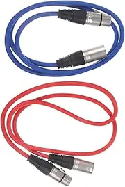 HAMPPLIES 2pcs Microphone Cable Long Balanced XLR Audio Cables for Sound Quality Compatible with Microphones Mixers and Speakers Easy Installation for and Live Use