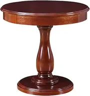 Side Table Round Solid Wood Side Table, Small Accent Table Nightstand Modern End Table for Living Room Bedroom Office Small Spaces, 19.6''D x 23.6''H -Natural Walnut End Tables Living Room