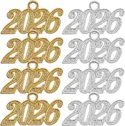 [BESPORTBLE] 20pcs 2026 Charms Alloy Pendant for Jewelry Making Graduation Cap Accessories DIY Earring Keychain Projects Durable Stylish Electroplated Finish