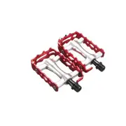 Aluminum Bicycle Pedals Road Bike Trekking Pedal Cycling Pedals RED COLOR