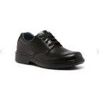 Clarks Daytona Junior Black Leather Lace Up Unisex Comfort Kids School Shoes