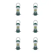 6PK Antheia Green Homewares Garden Fillable Seed Bird Feeder Dark Green 20cm