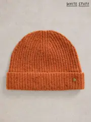 White Stuff Orange Albie Rib Knit Beanie (AJ0609) | $33