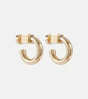 [Miu Miu] Miu Miu Logo hoop earrings One Size gold