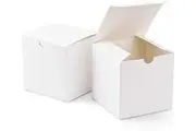 100 Pack of White 8x8x8cm Square Cube Card Gift Box - Folding Packaging Small rectangle/square Boxes for Wedding Jewelry Gift Party Favor Model Candy Chocolate Soap Box