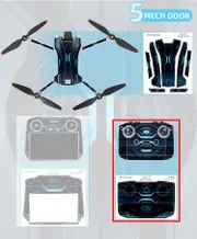 Sunnylife Skin Sticker for Mini 3 (Drone+RC-N1 Remote) Mech Door