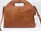 Steven Alan Blake Vegan Leather Bucket Tote Tooled Style Leaves New With Tags