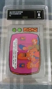 1990 Topps SIMPSONS #14 Card GMA not PSA Grade 8 Bart Homer Family Rookie