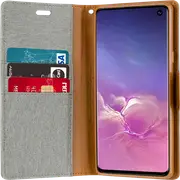 Goospery Canvas Diary For Galaxy Note 10 Plus - Grey