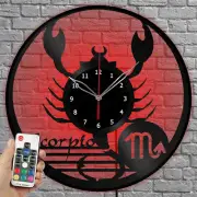 LED Vinyl Clock Scorpio LED Light Vinyl Record Wall Clock Home Decor 1860