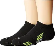 [adidas] Boy's Climacool X II No Show Sock, Black/Solar Slime/Mid Grey/Dark Onix, Large/3-9