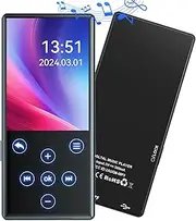 Gueray MP3 Player Bluetooth 128GB HiFi Sound Quality MP3 Player with Speakers Support FM Radio Voice Recorder TF Card Digital Music Player Black