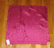 NWT Vintage ECHO Magenta Blue Polka Dots Silk Blend Square Scarf 26" Japan