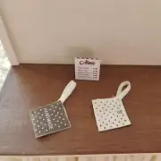 2PC Placemat Coasters 1:12 Scale Dollhouse Miniatures Accessories Handmade Set