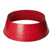 Glitzhome Christmas Decorations 40.5" Christmas Red Hammered Metal Tree Collar