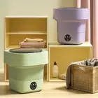 Portable 11L Socks Underwear Mini Washing Machine Folding Tub Camping Travel