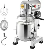 [VEVOR] Commercial Stand Mixer, 850W Heavy Duty Electric Food Mixer, 15Qt Stainless Steel Bowl with 3 Speeds Adjustable 113/184/341 RPM, Dough Hook Whisk Beater Included, Perfect for Bakery Pizzeria