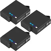 HOMERW Black Camera Battery Compatible with GoPro Hero 7 Hero 6 Hero 5 Black Battery Or Triple Charger(3 pcs Battery)