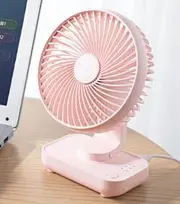 Pink Portable Mini Fan - Compact, Quiet, and Rechargeable for Personal Cooling