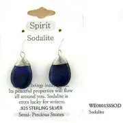 Semi Precious Stone Earrings - Sodalite- "SPIRIT " - ER-WE0001SS-SOD