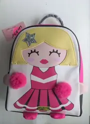 OS NWT Betsey Johnson Mindy CHEERLEADER Medium Backpack Diaper/Toy bag $88
