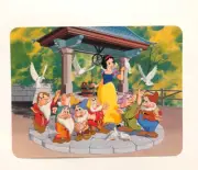 Vintage 1988 Disneyland Postcard - Snow White Seven Dwarfs - At The Wishing Well