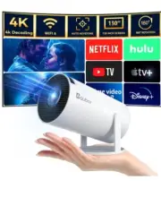 Aubor Multimedia Mini Projector 1080P (HY300)5G WiFi and Bluetooth, 10000 Lumen