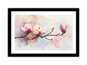 Magnolia Flower Framed print Art Poster