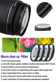 Close Up Macro Lens Filter +1 +2 +4 +8+10 for Canon Nikon Sony Pentax Camera