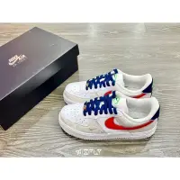 在飛比找蝦皮購物優惠-高品質 Nike Air Force 1 白紅藍 蛇紋 鑽石