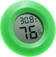 Digital Temperature and Humidity Round Shape Thermometer Hygrometer for Indoor Use Lightweight and Easy to Mount Wall for Home Office and Warehouse Green