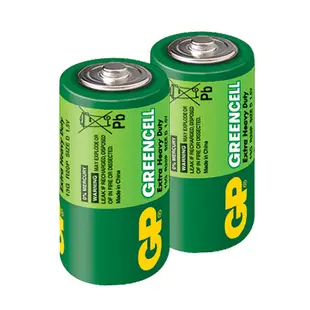 【超霸GP】綠能特級 1號(D)碳鋅電池 2粒裝(1.5V環保電池) (2.4折)
