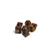 Dice Set Pearl - Black/Gold (7)