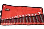 Industrial Quality Cr-V 14pc Combination /Ring Open End Spanner Set: 8-24mm
