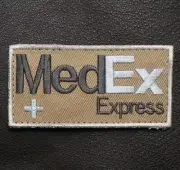 VELCRO® BRAND Fastener Morale Patch MedEx Express COYOTE 3x1.5"
