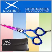 5.5" Professional Barber Scissors & Shears Pink & Blue Color with Snow Fall