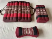 Yoga Block And 2 Cushions, Made Of Real Kapok, Foldable, RRP $ 129 !!