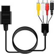 OSTENT AV Composite S-Video RCA Video HD TV Cable Compatible for Nintendo 64 N64 SNES SFC NGC