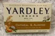 Yardley Oatmeal and Almond Bar Soap, 4.25 Ounce Naturally,Gently Exfoliates New
