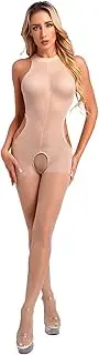 [GRRKDFQ] Women's Erotic Costumes One Piece Mesh Bodysuit Crotchless Bodystocking