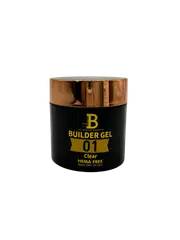 Billionaire Builder Hard Gel Nail Soak Off UV LED Hema Free 01 Clear - 60g