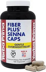 Yerba Prima Fiber Plus Senna Caps - 180 Capsules