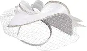 [CLISPEED] Fascinator Hat Headband for Tea Party Wedding and Cocktail Events Light Comfortable Hair Accessory for DIY Hairstyles Fits Reusable and Stable Design
