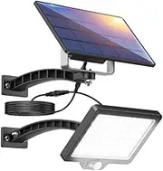 Solar Lights Outdoor, 48 LED 1000 Lumens Bright Solar Wall Spotlight with Motion Sensor, 5500mAh Battery IP66 Waterproof Dusk to Dawn Auto Lighting for Front Door Balcony Shop Barn Garage