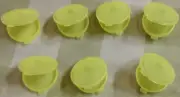 Tupperware Mini Clamshell Pill Keepers Round Pocket Containers Set 7 Yellow New