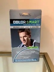 L'Oreal Color Smart Hair Color for Men Light Brown Blends gray away NEW Kit